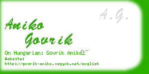 aniko govrik business card